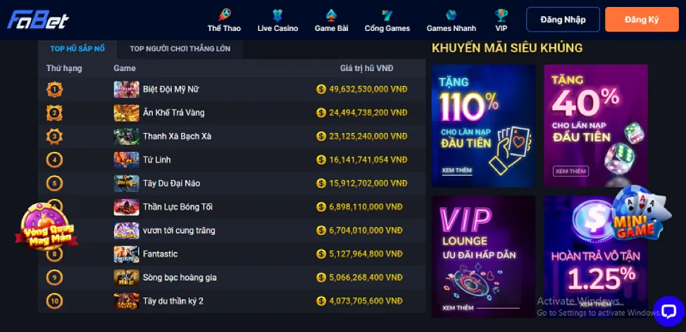 Hoàn trả thể thao và casino 33bet